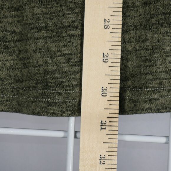 Db Sunday Knit Sweater Women 1X Gray Green Cowl Neck Asymmetrical Collar Casual - Picture 7 of 9